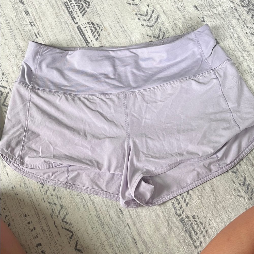 Lululemon Lilac Speed Up Shorts Size 10